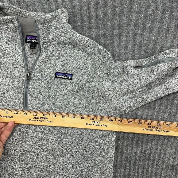 Patagonia Gray Women's Sweater size large 1/4 Zipper - Picture 7 of 11